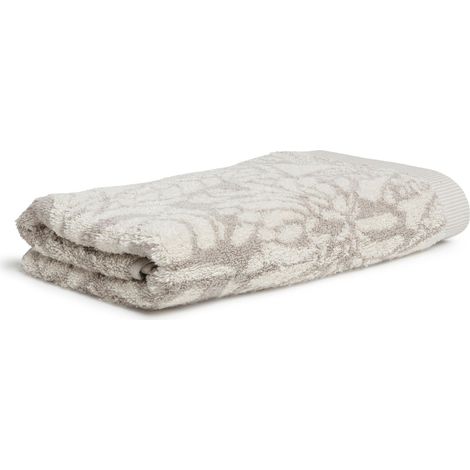 Drap de Douche 85% Coton, 10% Viscose, 5% Lin, Beige Nature/Cachemire, 80 x 150 cm (1/5)