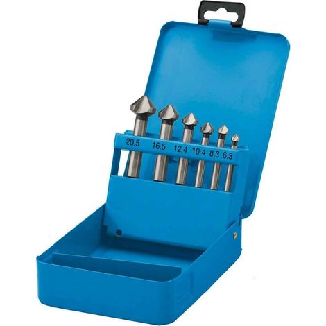 Juego brocas SD0601 para brocas cónicas caja de aluminio 6 piezas 6.3 - 20.5 mm