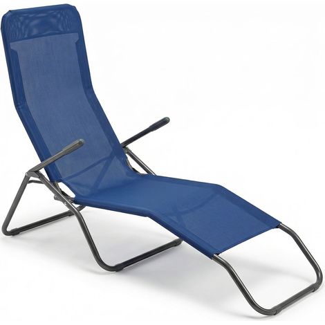 Marvin Lettino Basculante da Giardino Swing Sdraio Oscillante in Acciaio Telo Textilene Traspirante Relax Ergonomico per Esterno Terrazzo Balcone Blu (1/4)