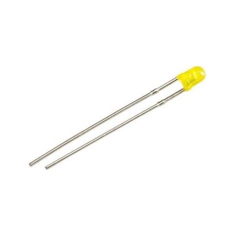 LED Jaune, Traversant, 3 mm, 1,6  2,6 V