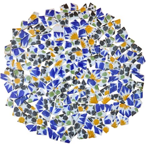 Carreaux de mosaïque en porcelaine modernes abstraits géométriques irréguliers de 0,5 kg, DIY faits à la main, salle de bain, salon, crédence de cuisine, extérieur (06, Small) (1/5)
