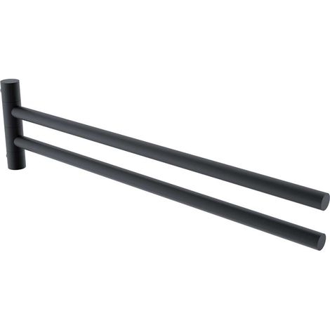Nimco Bormo - Portasciugamani, lunghezza 42 cm, nero opaco BRC 11096-90 (1/2)
