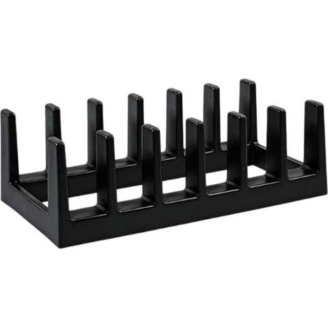 Organizador de tapas,Soporte para tapas que ahorra espacio,Capacidad para hasta 6 tapas y utensilios de cocina,Material plástico,Negro (1/5)