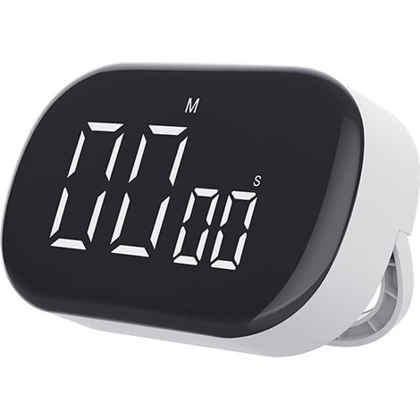 Minuterie De Cuisine Digitale - Affichage LED Grand Écran - Fonction Compte À Rebours Et Chronomètre - Avec Aimants Intégrés Et Support - 1 Pièce (1/5)