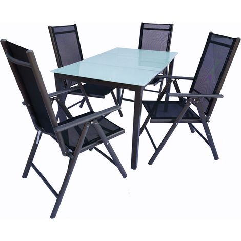 5 pz. Alu set da giardino gruppo posti 140 MA 76x140x80 - VCM