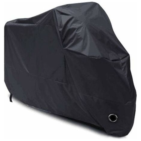 Imperméable à l'eau, résistant au froid et aux intempéries 190T noir moto housse de protection contre la poussière 245x105x125cm (1/5)