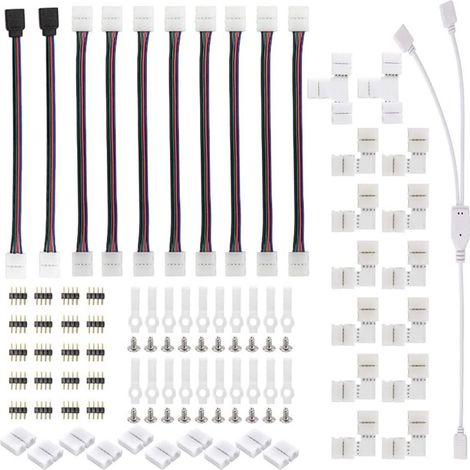 Kit De Connecteur À Bande Lumineuse 1set 5050 Accessoires De Bande LED sans Soudure 10 Mm (1/5)