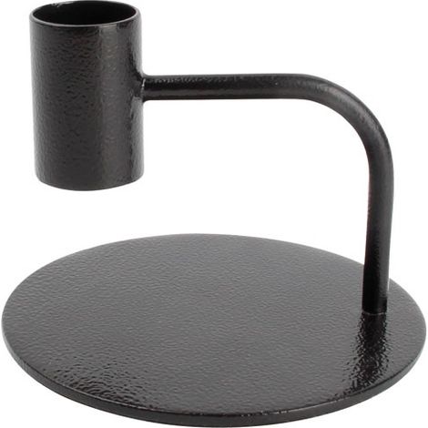Portacandela 8 cm in metallo nero - Pillar - Collezione Sp