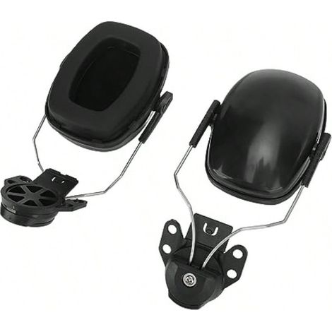 Cache-oreilles attachable au casque, protection anti-bruit, casque de sécurité, cache-oreilles pour chantier de construction et exploitation forestière (1/4)