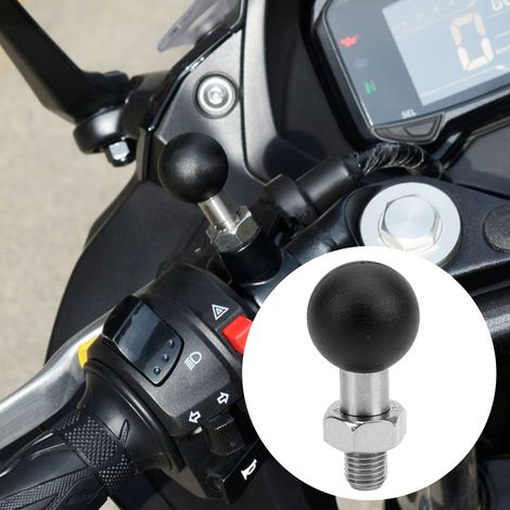 Rétroviseur Moto Universel avec Support à Rotule Filetage à Droite M10x1.25 Antirouille