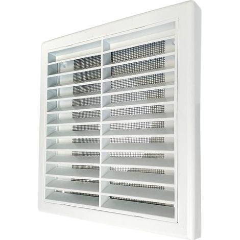 Griglia di ventilazione a lamelle da 100 mm (4 pollici) con rete anti-insetti per aspiratore a soffitto, copertura di ventilazione per bagno, condotti di cappa aspirante, plastica bianca, 1 pezzo (1/5)