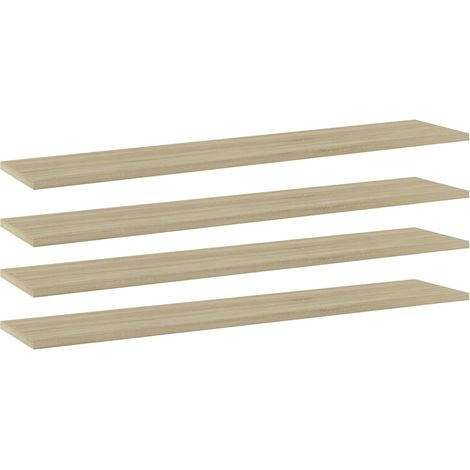 805384 vidaXL Bookshelf Boards 4 pcs Sonoma Oak 100x20x1,5 cm Engineered Wood (1/5)