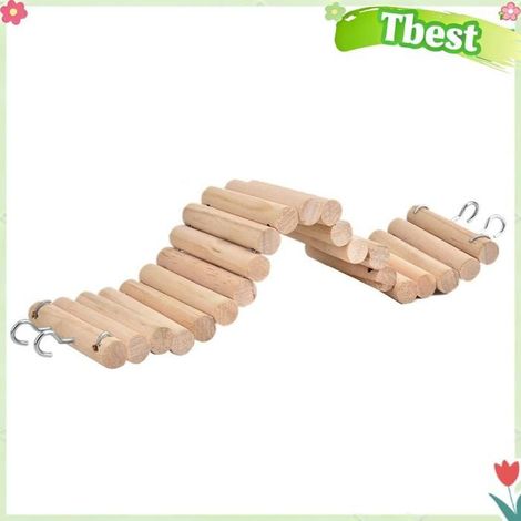 Tbest Échelle pour animaux de compagnie Échelle pour Hamster, Pont Suspendu pour Petits Animaux, Jouet animalerie jouet