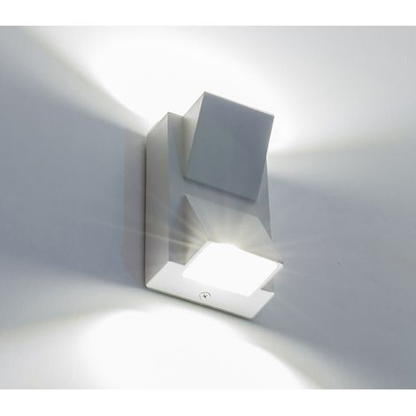 Applique LED Lampada da Parete Bianco Moderno 10W Doppia Luce Naturale 4000K