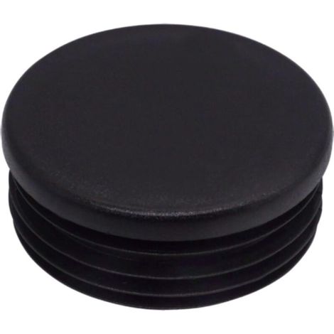 Lot de 20 inserts de tubes ronds de 60 mm, bouchons de poteau de clôture en plastique noir, bouchons de tuyau, noir RAL 9005 (1/5)