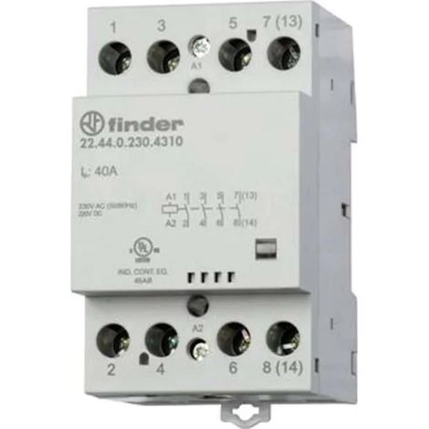 Finder Contatto modulare grigio 230-240 V 40 A