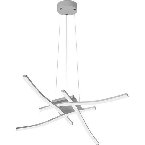 APPLIQUE A SOSPENSIONE LED SERIE 'TRATTI' 35W - 3150LM - col. silver
