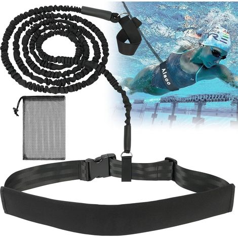 Ceinture de Natation pour Piscine, élastique Résistance Natation Aide à la Natation pour Enfants Adultes, Ceinture de résistance de Natation réglable pour Nage Piscine (1/5)