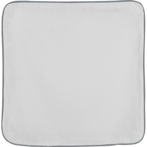 Housse de coussin en poly/lin Blanc cassé 40x40 cm (1/2)