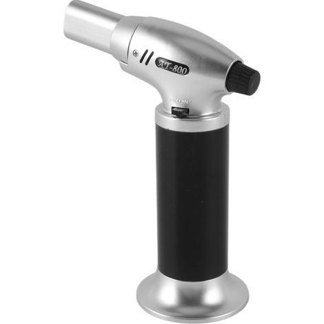 Briquet torche rechargeable, coupe-vent, à flamme réglable, mini-chalumeau avec verrouillage de sécurité pour camping, cuisine, bougies et barbecue. (1/5)