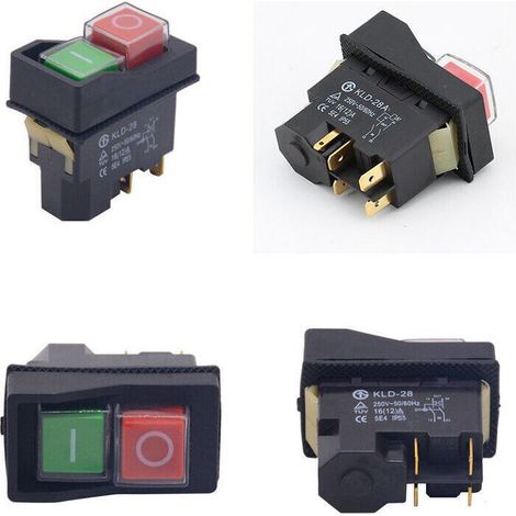 Wasserdichter elektromagnetischer Schalter KLD-28/KLD-28A (5-polig), kompatibel mit Tiandiren Hualing Fleischschneidemaschinen und -schneidern der Serie KJD17 (magnetische Ein-/Ausschalter). (1/2)