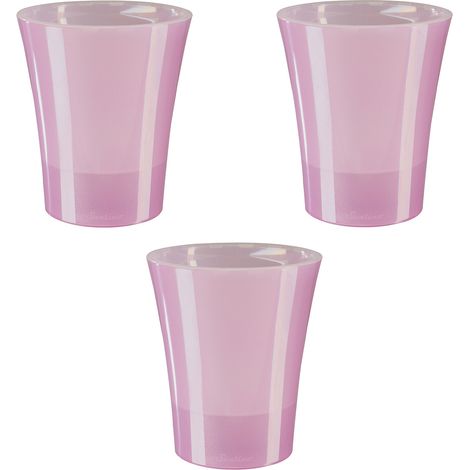Lot de 3 pots pour orchidées avec réserve d'eau - Arte-dea rose transparent 2 litres