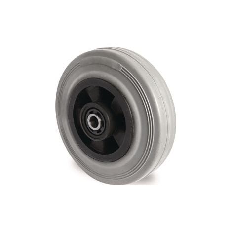 Roue de secours D.125mm Capacité de charge 100kg VG gris Diamètre d'essieu 10mm Longueur de moyeu 50mm TECWERK (1/2)