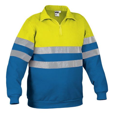 Sudadera de alta visibilidad Road XL Amarillo flúor / Azul royal