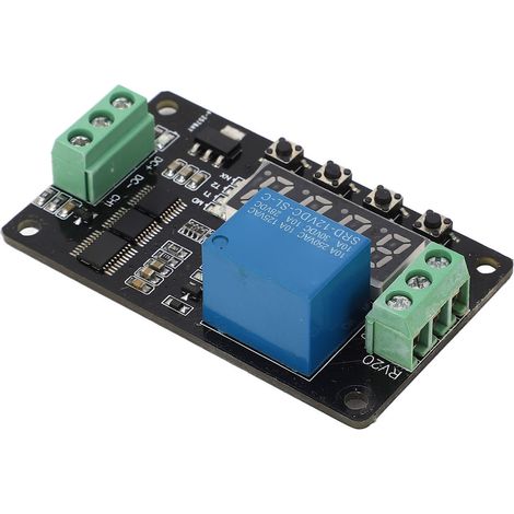 Zeitverzögerungsrelais 1-Kanal DC 12V Timer-Steuerschalter-Controller-Modul 18 voreingestellte Funktionen (1/5)