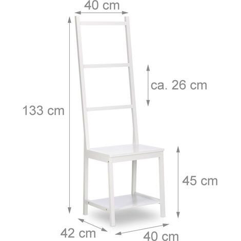 Porte-serviettes portant 133 cm bambou blanc