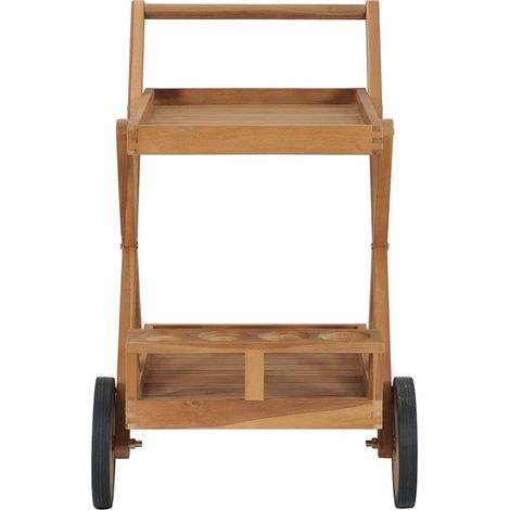 vidaXL Carrito del té de madera maciza de teca (1/2)