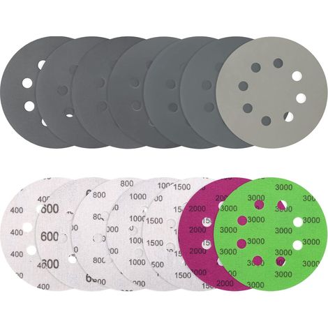 70 Pièces Disques Abrasifs 125mm Auto-agrippant Grain 400-3000 (1/5)