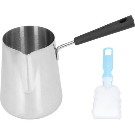 Cafetière en acier inoxydable de 1000 ml avec chauffe-beurre, chauffe-café et chauffe-café avec bec verseur. (1/5)
