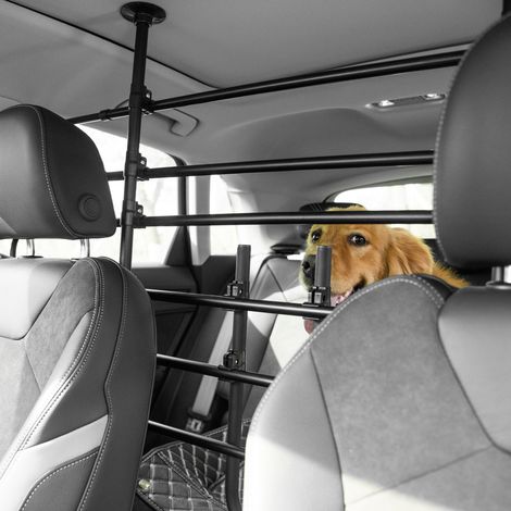 Barrière de protection chien voiture Reja Protección Universal Acier ajustable 87-135 x 85-120 cm Noir
