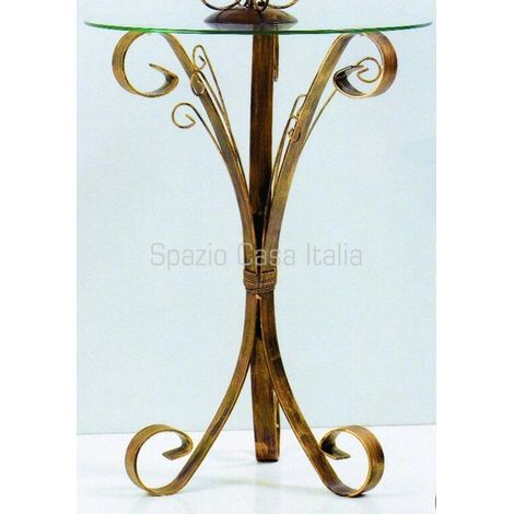 Tavolino da salotto 3P Riccio Colori Ferro: Rosso - Dimensioni Tavolini: Ø 60 H. 80 (1/2)
