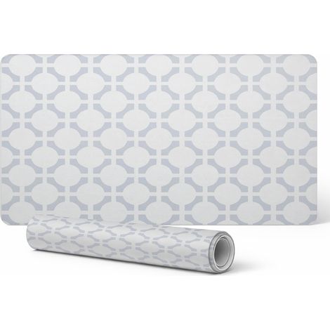 Alfombrilla decorativa para port谩til con estampado geom茅trico retro, 100x50 cm.