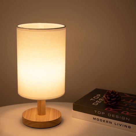 de table USB lampe de chevet en bois lampe de nuit moderne