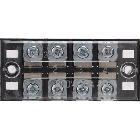 Jeu de 50 borniers double rangée 25A 600V, excellente conductivité électrique, barrette à vis pour boîte de distribution (1/5)