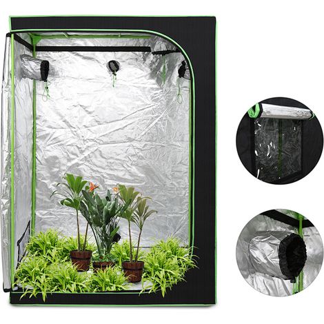 Wolketon Armario de cultivo, tienda de cultivo interior 600D de fibra de poliéster 120x60x180cm (1/5)