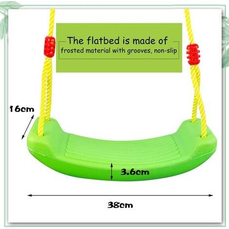 Kinderschaukel für draußen, höhenverstellbar, Zubehör, Kinderschaukelsitz, Gartenspielzeug, max. 100 kg, Schaukelsitz für drinnen für Mädchen und Jungen, Alter 3-7 (1/2)