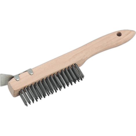 Sealey Wire Brush with Steel Fill & Scraper 260mm WB03 (1/3)