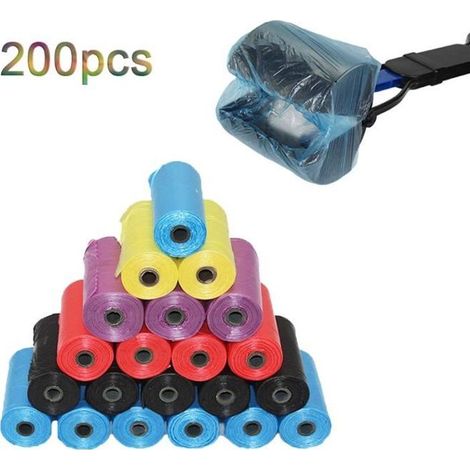 Sacs Biodégradables - Non spécifié - Lot de 200 - 10 rouleaux - 35x30 cm - Pour Déjections Canines (1/3)