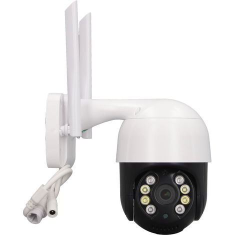 Caméra de sécurité extérieure WiFi 1080p HD avec suivi automatique, détection de mouvement par IA, vision nocturne couleur, projecteur et alarme. Prise UE 100-240 V. (1/5)