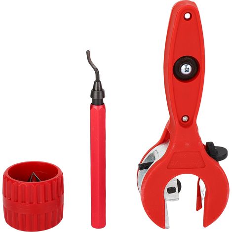 Rohrschneider-Set, Schnittbereich von 8 bis 29 mm, Ratschen-Rohrschneider für arbeitssparende Handhabung mit Entgratwerkzeug und Rohrreibahle