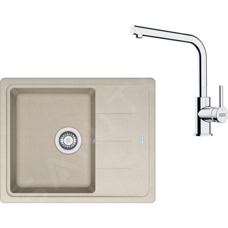 Franke - Set de cuisine G262SA, évier en fragranit BFG 611-62 + robinet FS 3230.031, sahara/chrome 114.0700.732 (1/4)