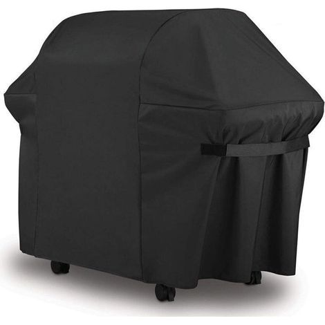 Barbecue Bâche de Protection BBQ Couverture de Gril Anti-UV/Anti-l'eau/Anti-l'humidité Imperméable Extérieur Barbuae Grill Noir pour Weber, Holland, JennAir, Brinkmann 420D Oxford（170x61x117cm） (1/3)