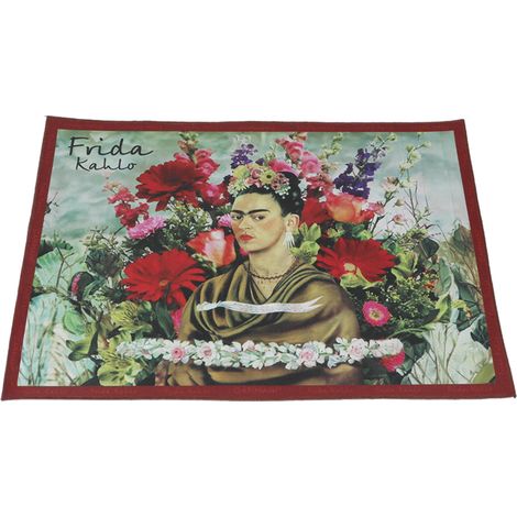 Tovaglietta da tavolo con dipinto di Frida Kahlo, perfetta come regalo. (1/2)
