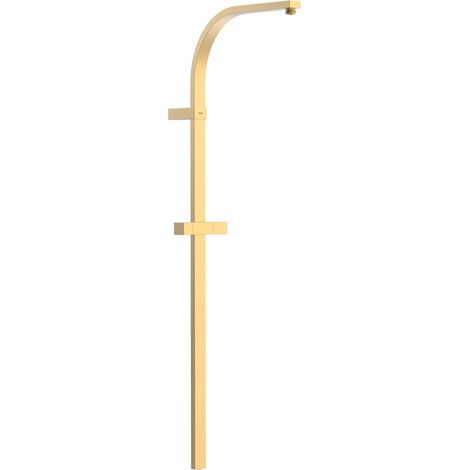 TRES 03463505OM OVER-WALL Barra de Ducha Larga Adaptable a Grifo Termostático Mural con Conexión Compatible Color Oro Mate 24K - ref: 03463505OM