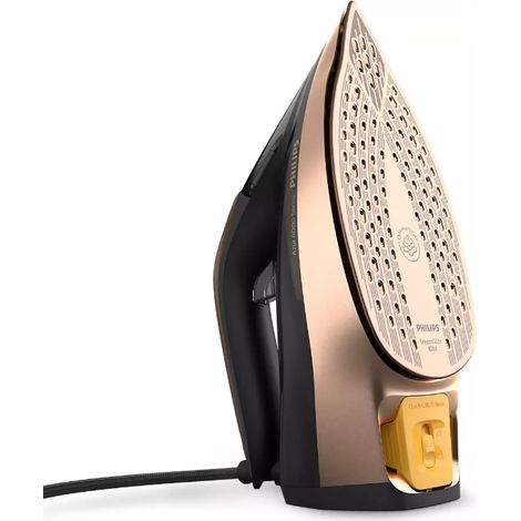 Philips – Fer à repasser vapeur 3000 W – Débit vapeur continu 80 g/min – Puissance vapeur boost 260 g/min – Réservoir 350 ml – Noir/Or