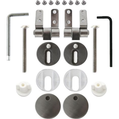 Kit charnière déclipsable descente manuelle pour abattant OLFA WOOD SLIM